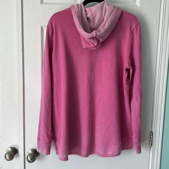 Pink vintage-wash zip up hoodie - Picture 5 of 8